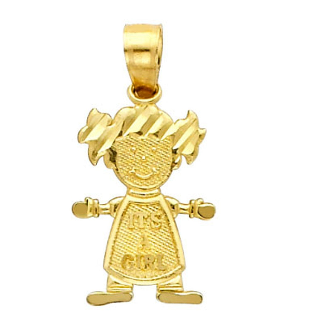 14K Gold Baby Girl Cutie Charm — Google Merchant 1200px primary