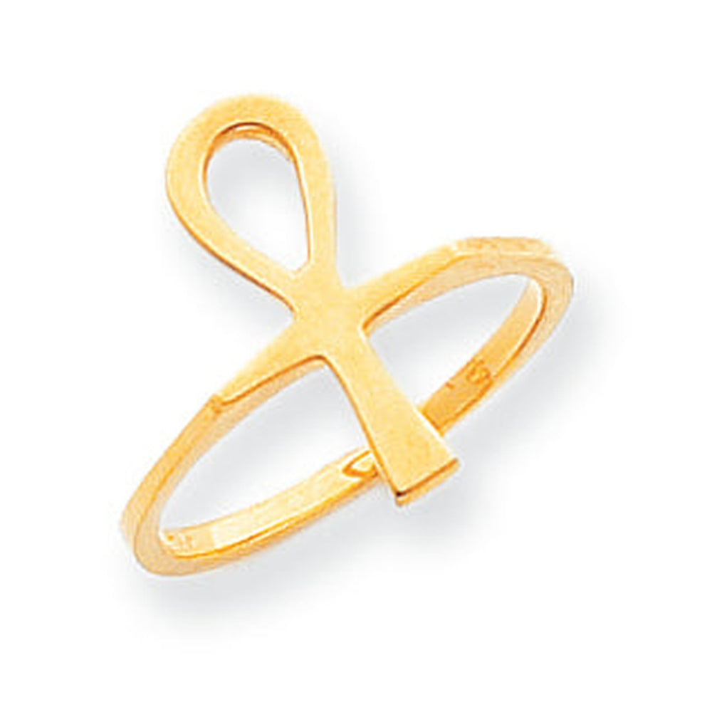 Gold Ankh Egyptian Cross Ring — Google Merchant 1200px primary