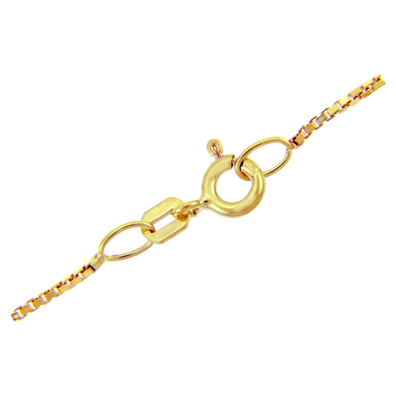 0.67 mm Gold Box Chain Necklace, view 2
