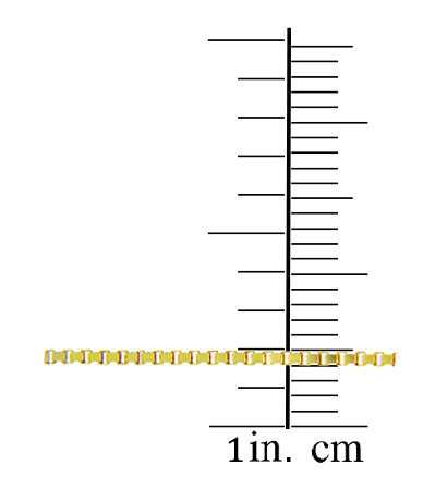 0.67 mm Gold Box Chain Necklace, view 3