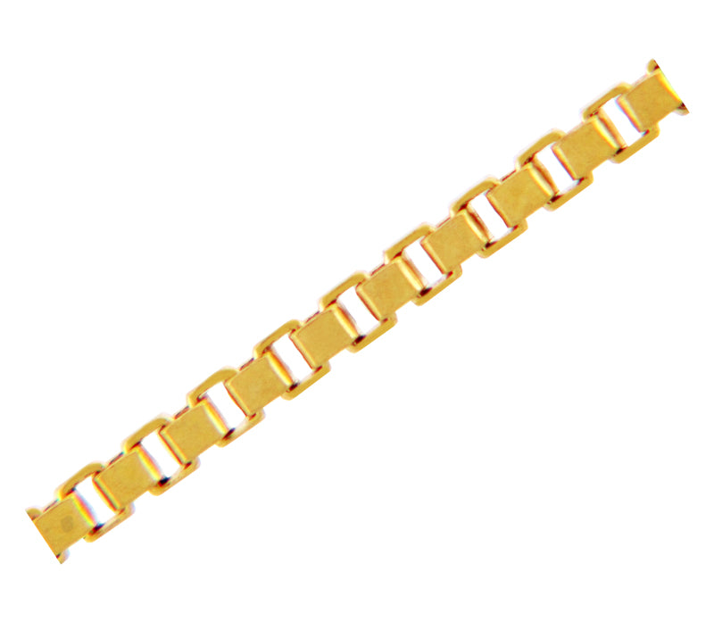 0.67 mm Gold Box Chain Necklace, view 4