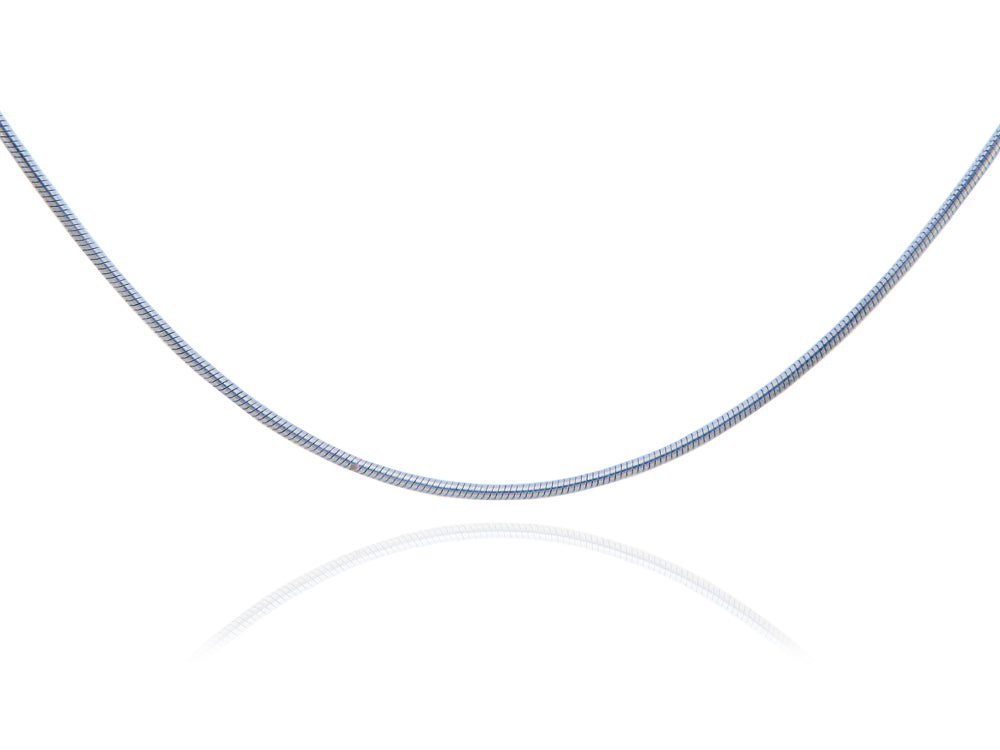 0.9 mm Silver Snake Chain Necklace