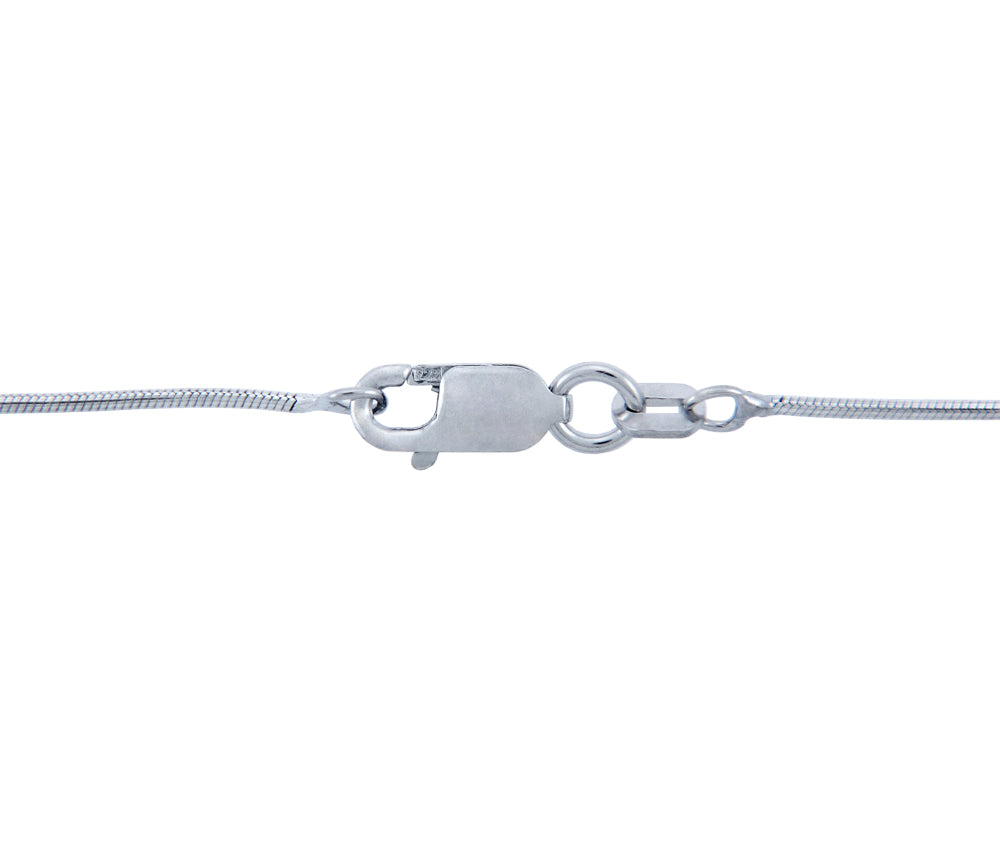 0.9 mm Silver Snake Chain Necklace, view 2