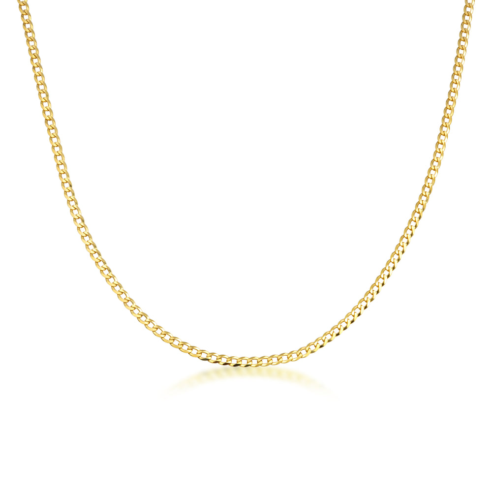 1.68 mm Men’s Gold Miami Cuban Link Chain Necklace