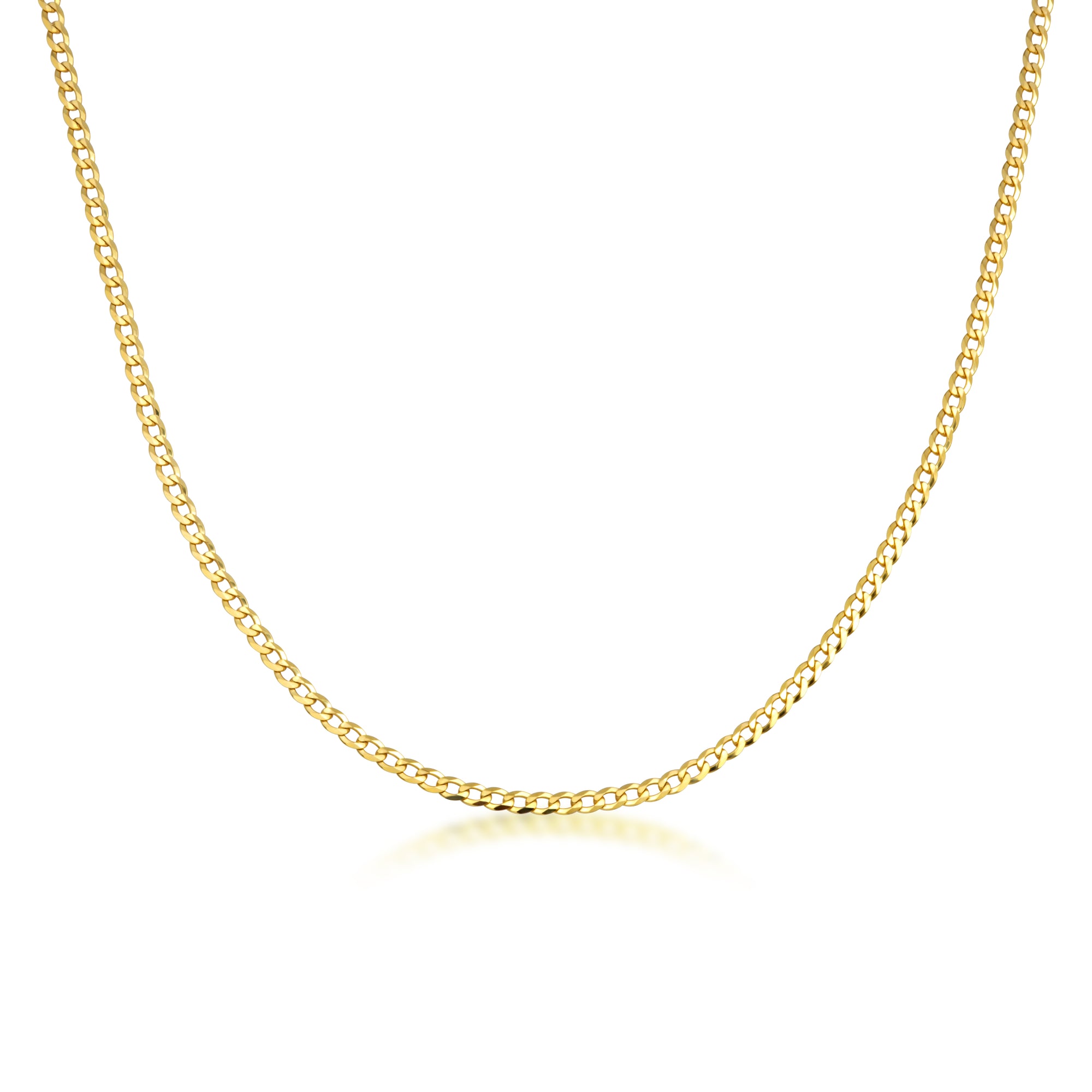 1.68 mm Men’s Gold Miami Cuban Link Chain Necklace
