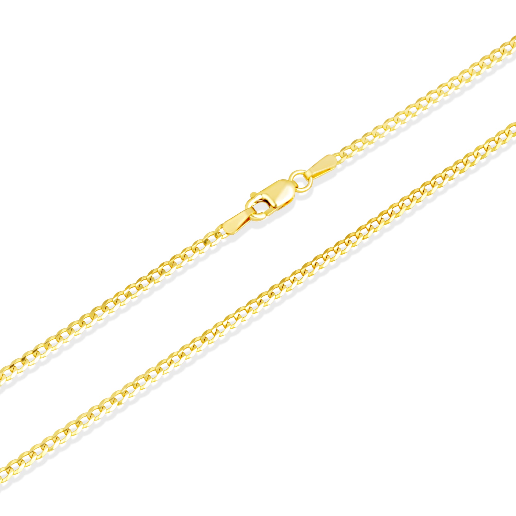 1.68 mm Men’s Gold Miami Cuban Link Chain Necklace, view 4