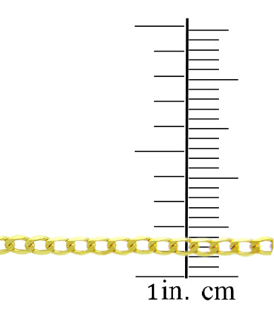 1.68 mm Men’s Gold Miami Cuban Link Chain Necklace, view 5