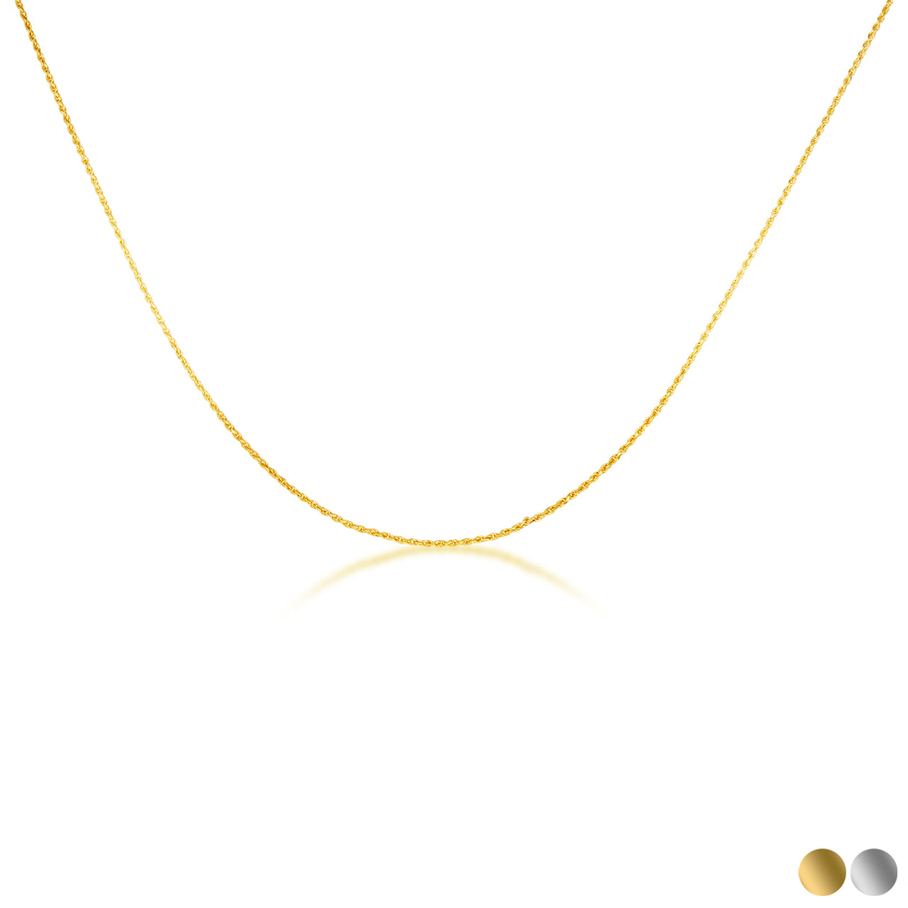 1 mm Gold Rope Chain Necklace