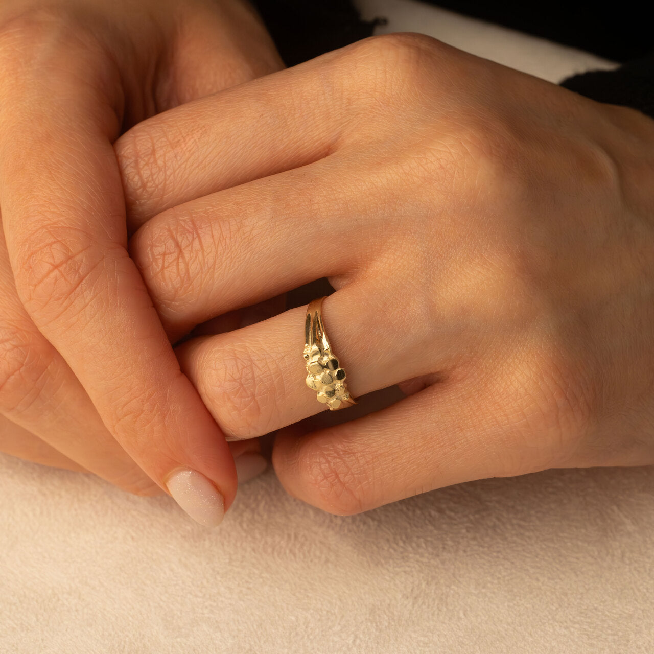 10K/14K Gold Baby Nugget Ring, view 2