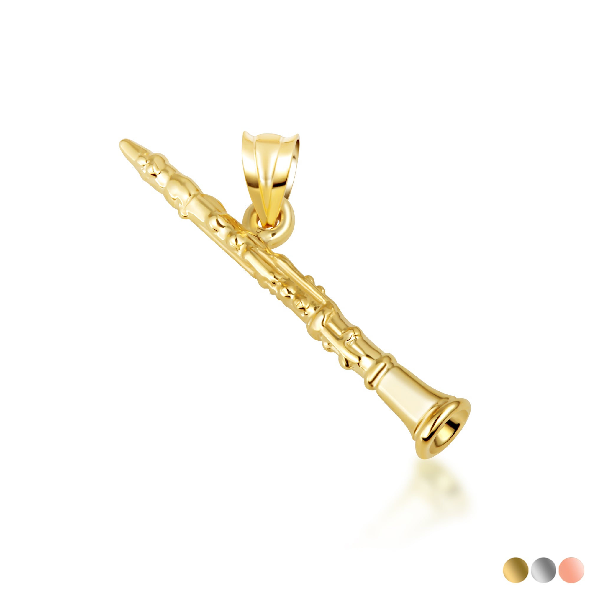 10K/14K Gold Clarinet Necklace