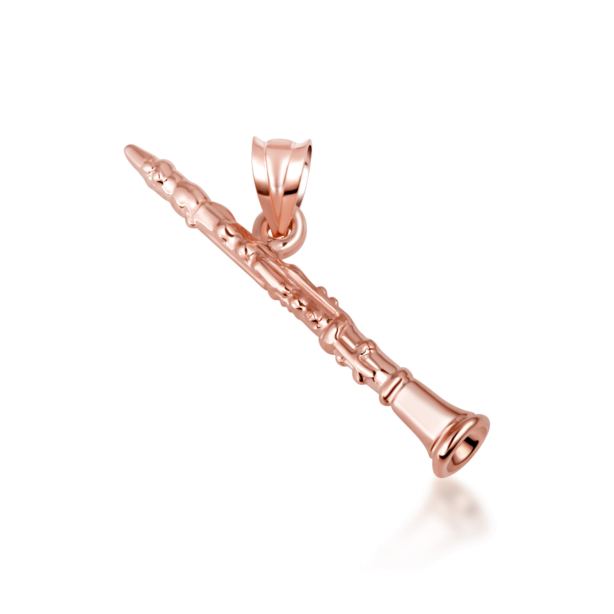 10K/14K Gold Clarinet Necklace, view 7