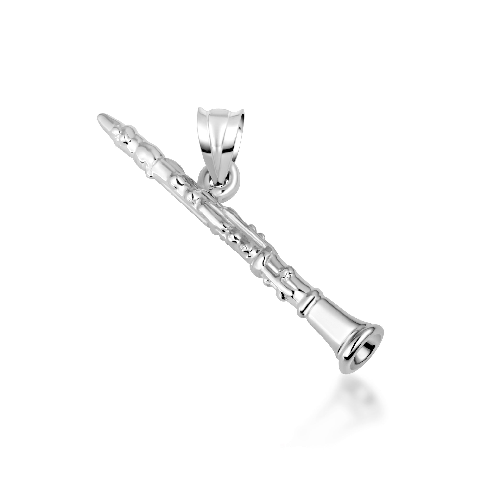 10K/14K Gold Clarinet Necklace, view 9