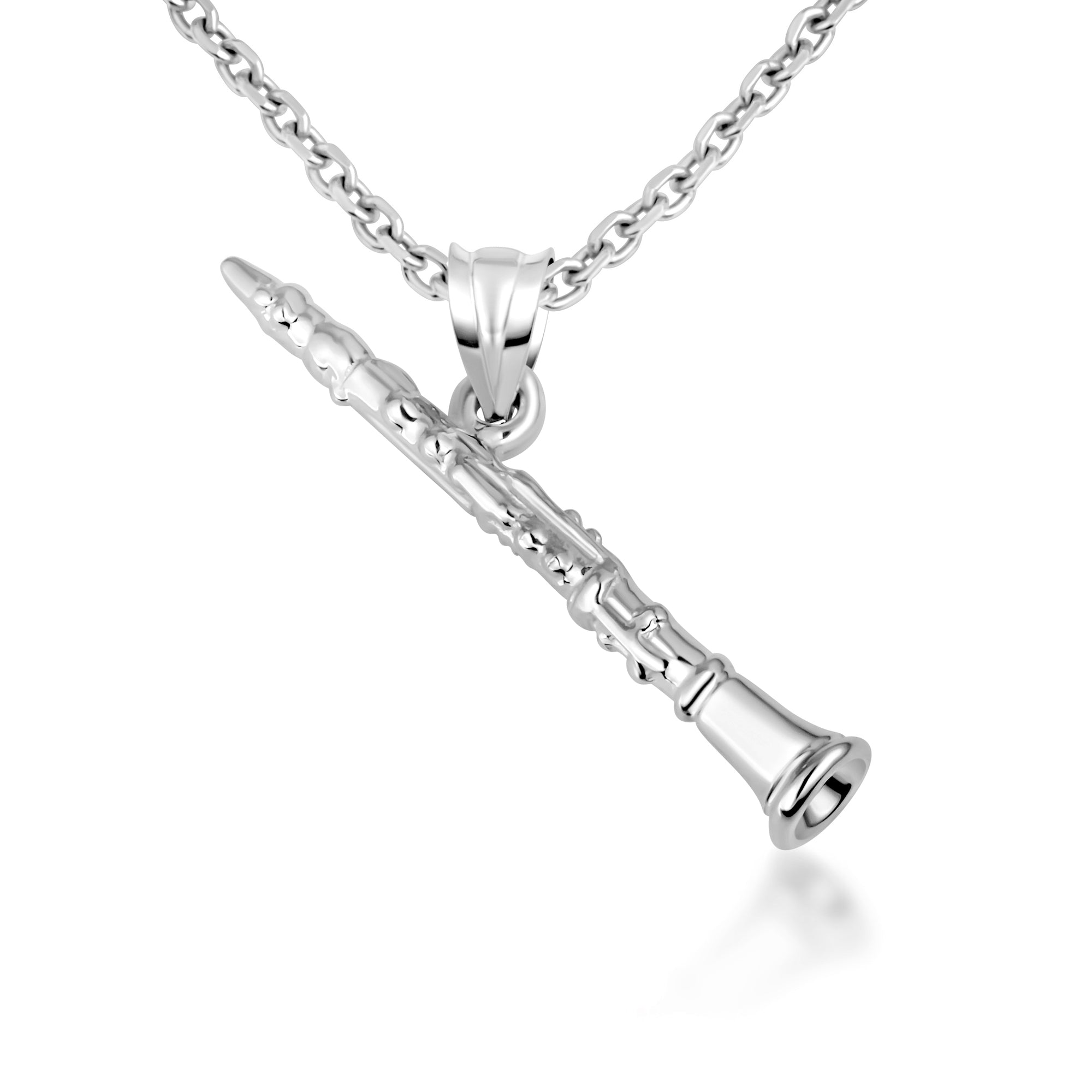 10K/14K Gold Clarinet Necklace, view 10
