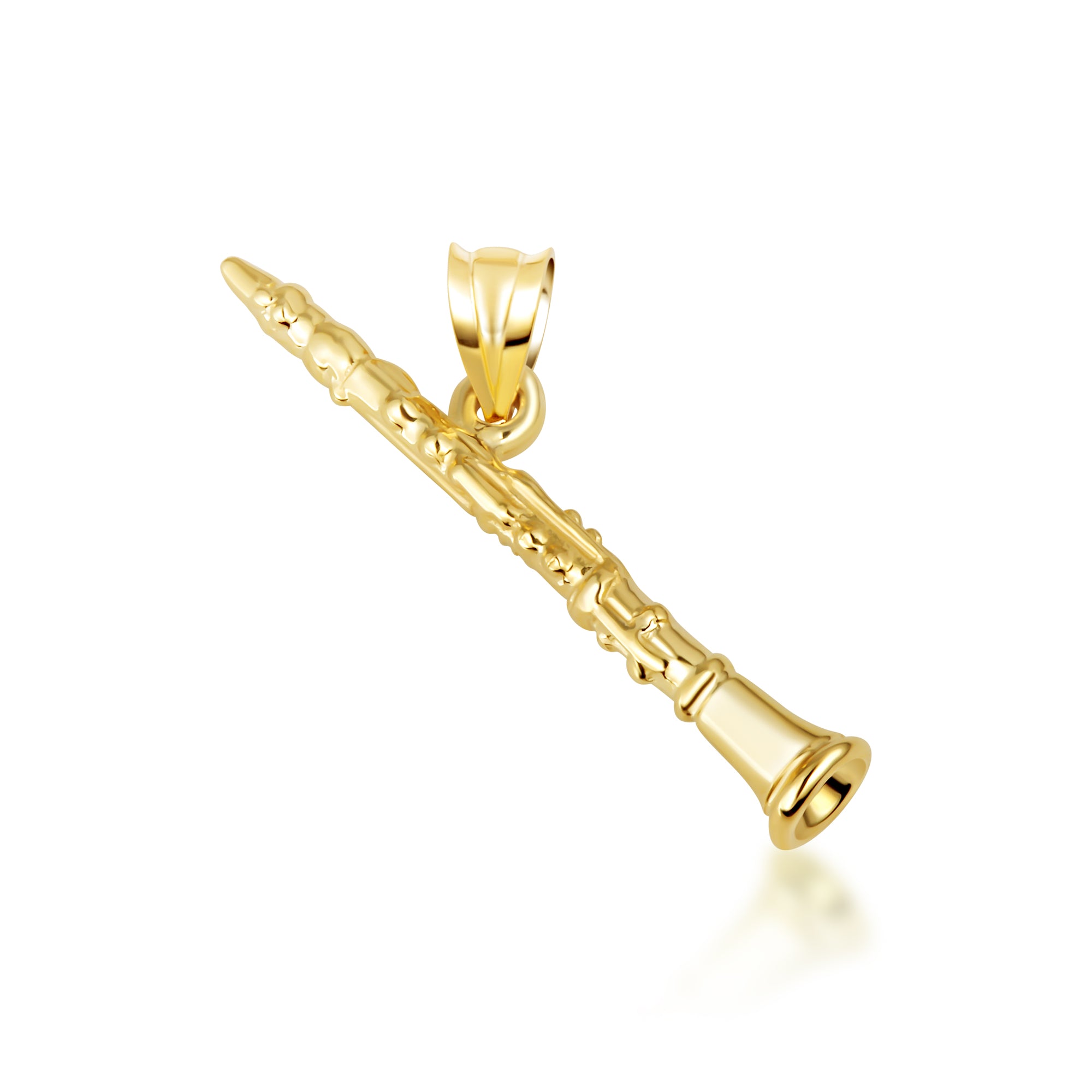 10K/14K Gold Clarinet Necklace, view 11