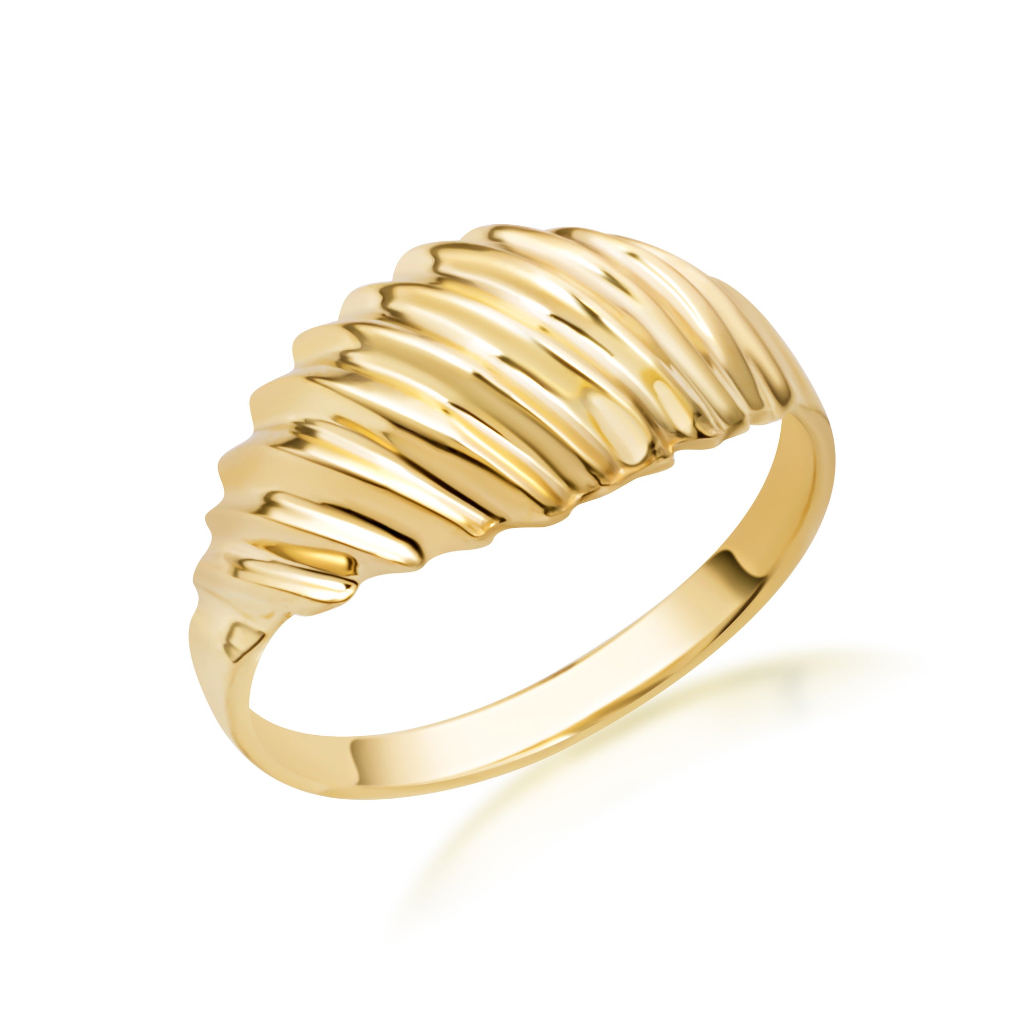 10K/14K Gold Dome Ring, view 7