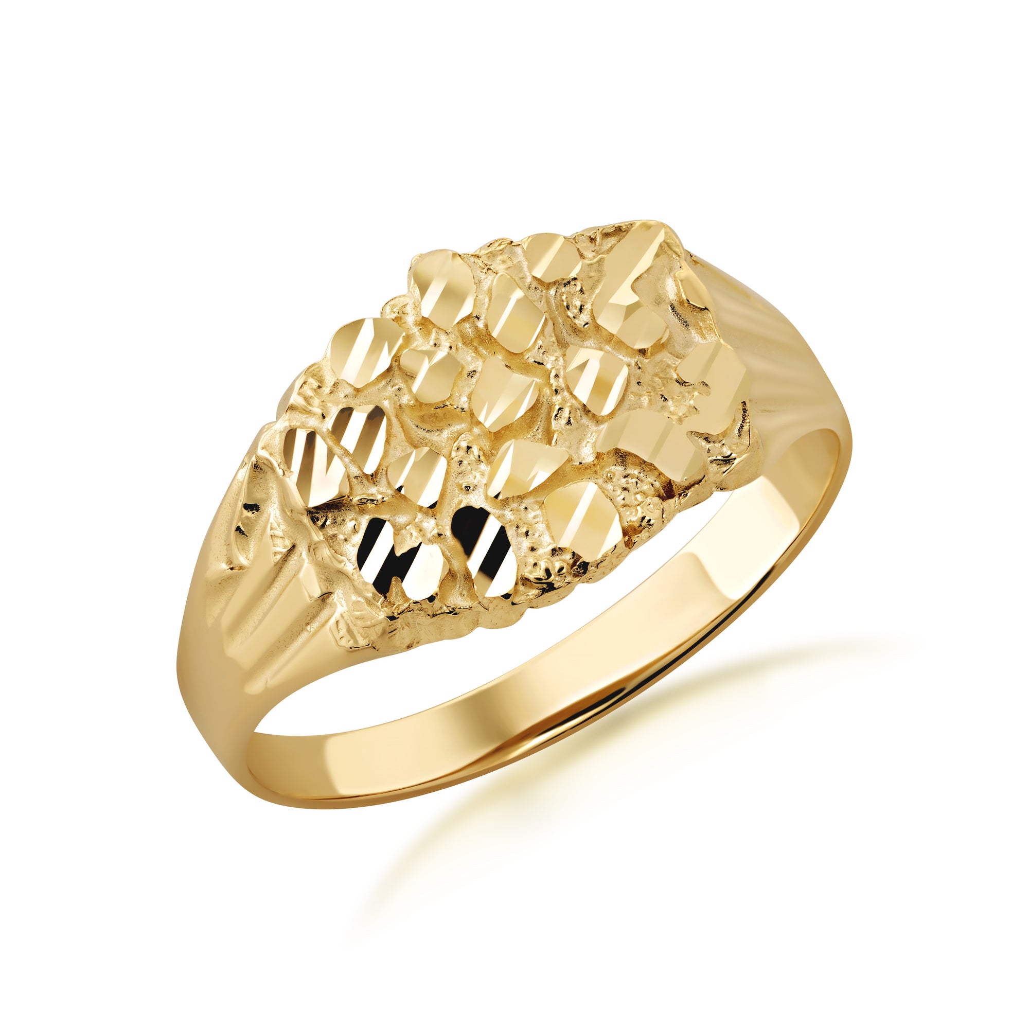 10K/14K Gold Men's 12 mm Nugget Ring