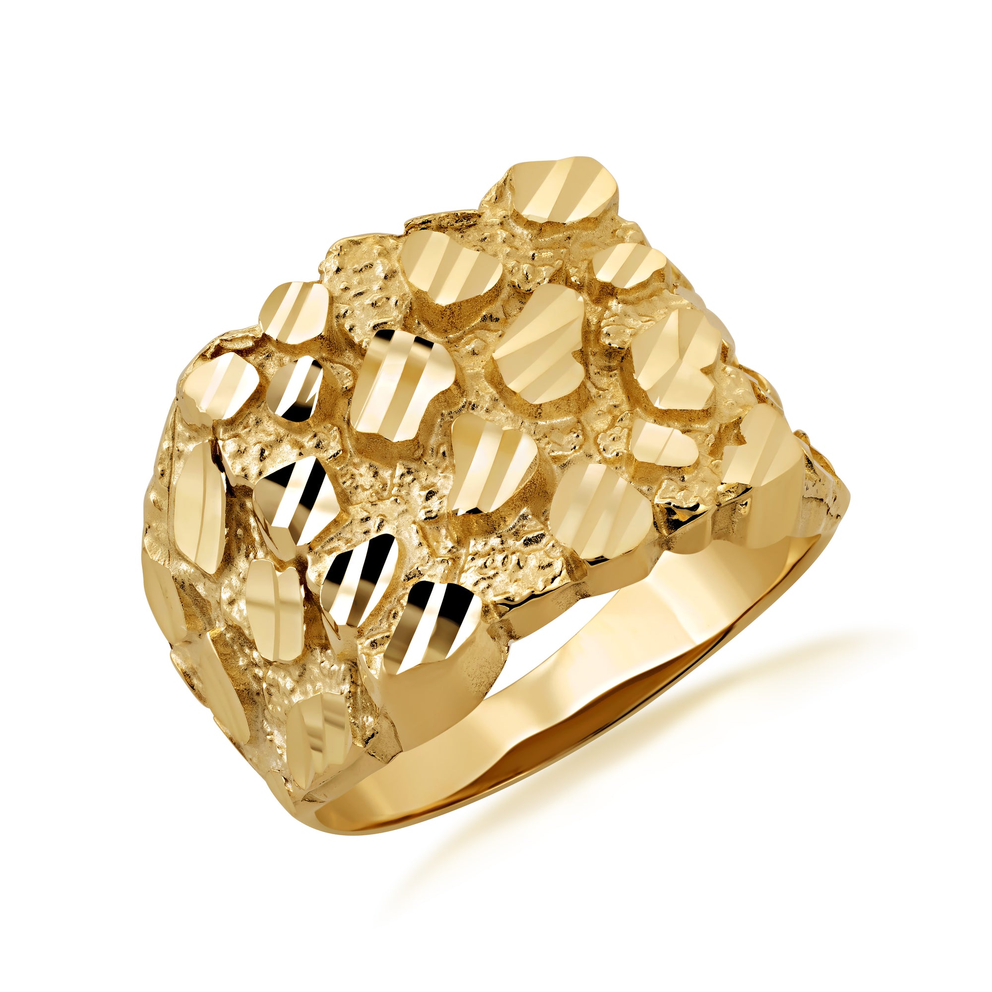 10K/14K Gold Men's 17.5 mm Nugget Ring