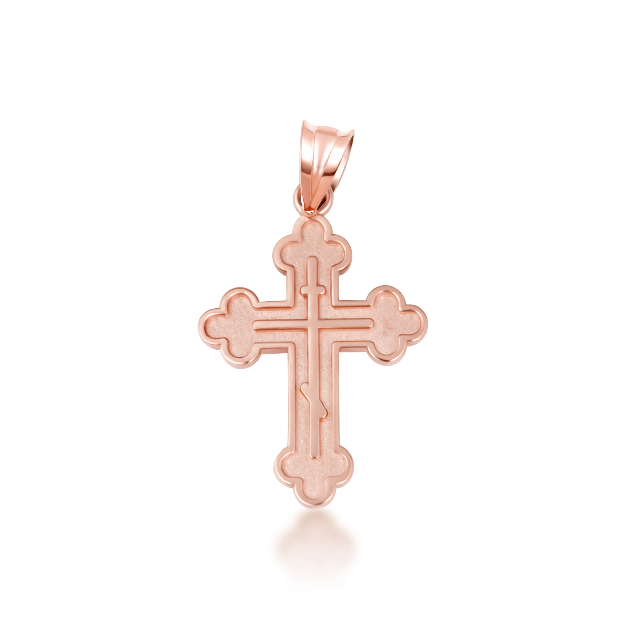 10K/14K Gold Russian Orthodox Cross Necklace, view 9