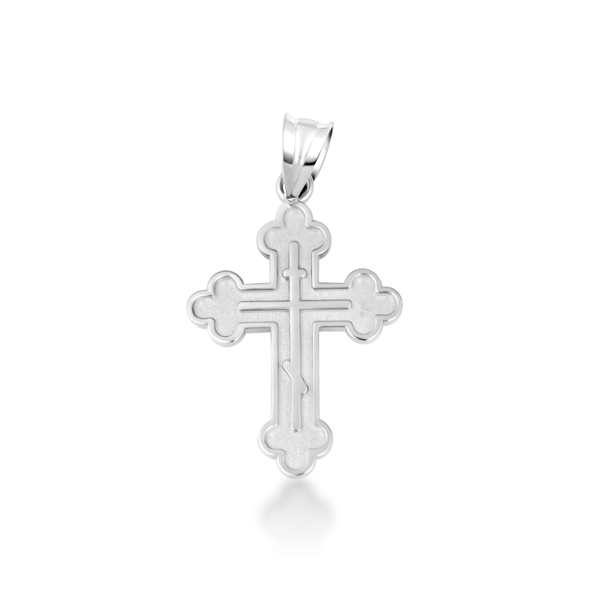 10K/14K Gold Russian Orthodox Cross Necklace, view 13