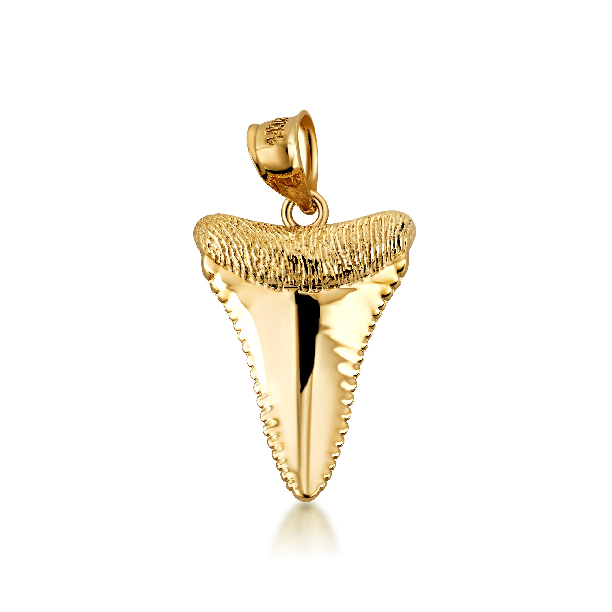10K/14K Gold Shark Tooth Necklace, view 4