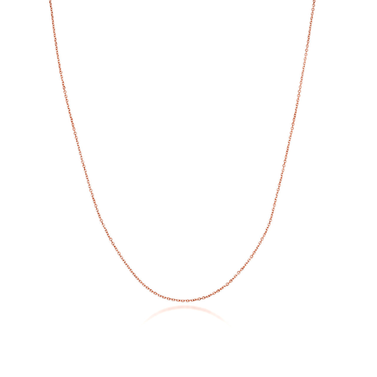 10K/14K Rose Gold Rolo Chain Necklace