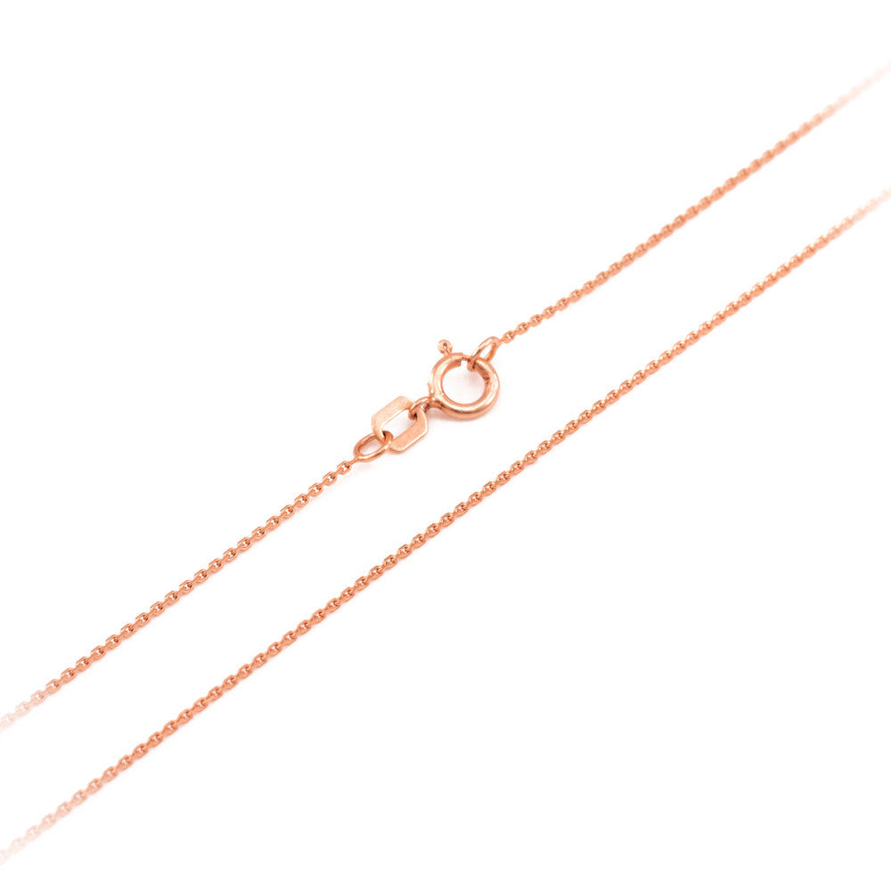 10K/14K Rose Gold Rolo Chain Necklace, view 2