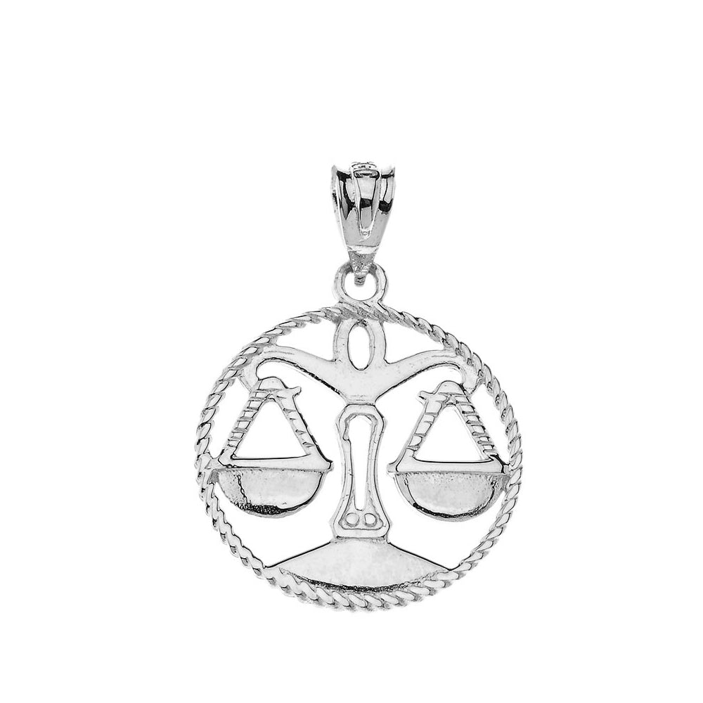 12 Astrological Zodiac Signs Rope Pendant Necklace in Sterling Silver, view 14