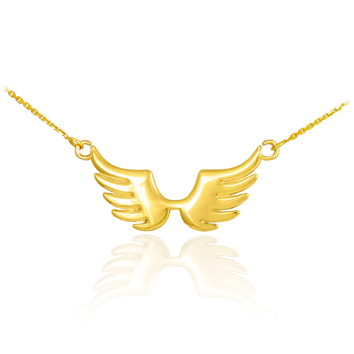 14K Gold Angel Wings Necklace