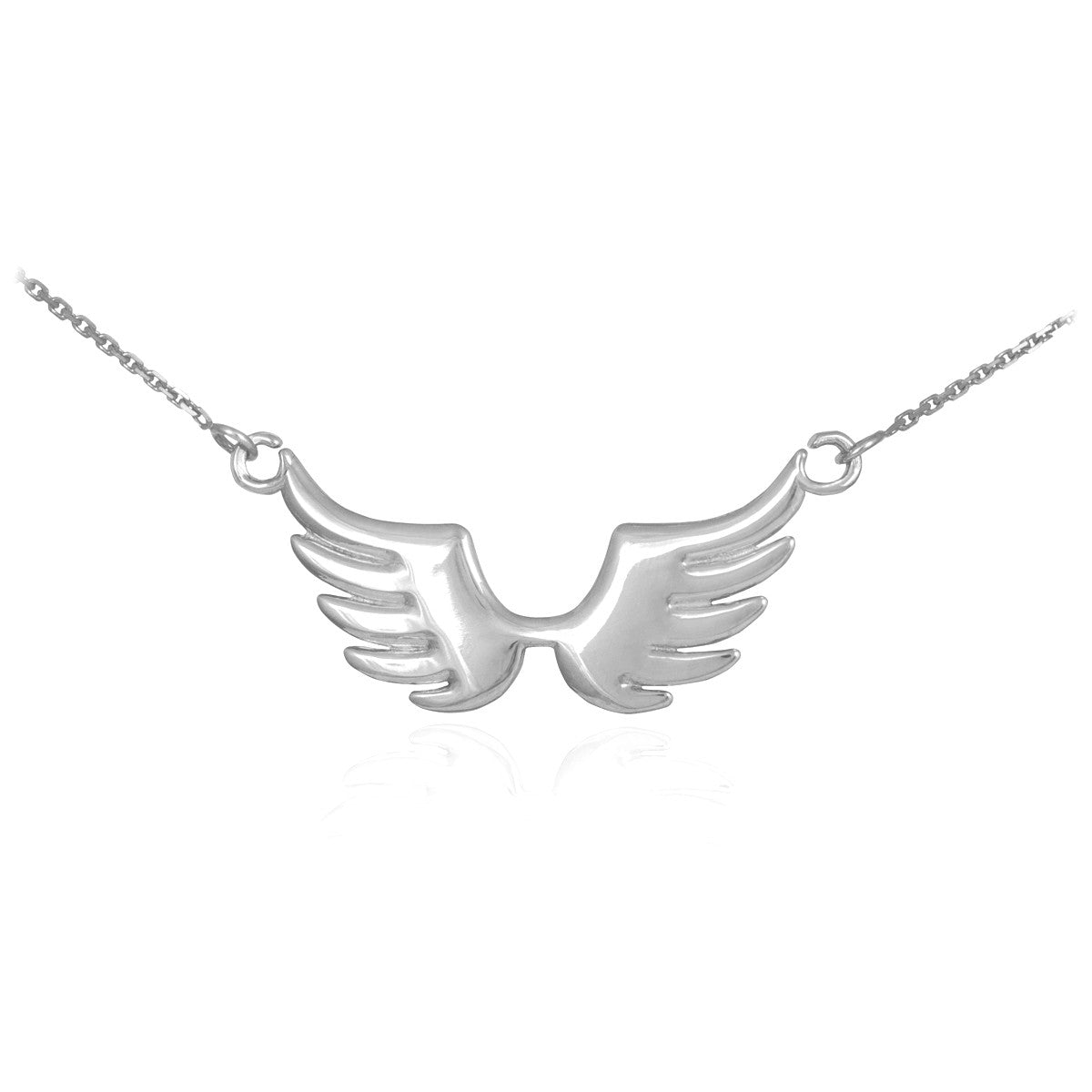 14K Gold Angel Wings Necklace, view 2