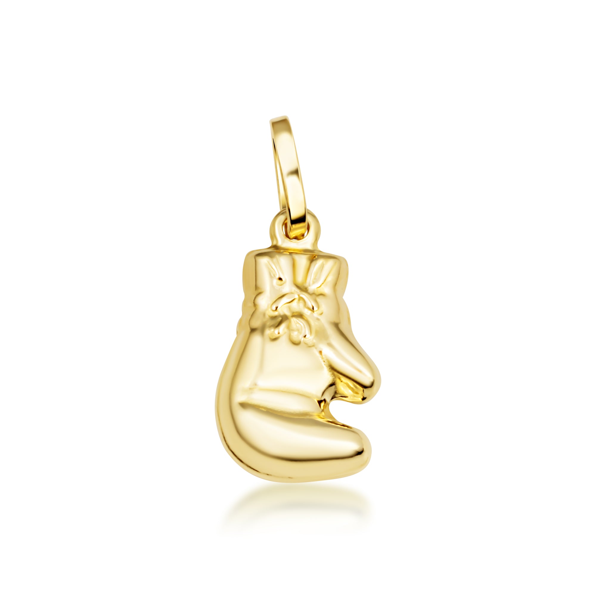 14K Gold Boxing Glove Pendant Necklace, view 5
