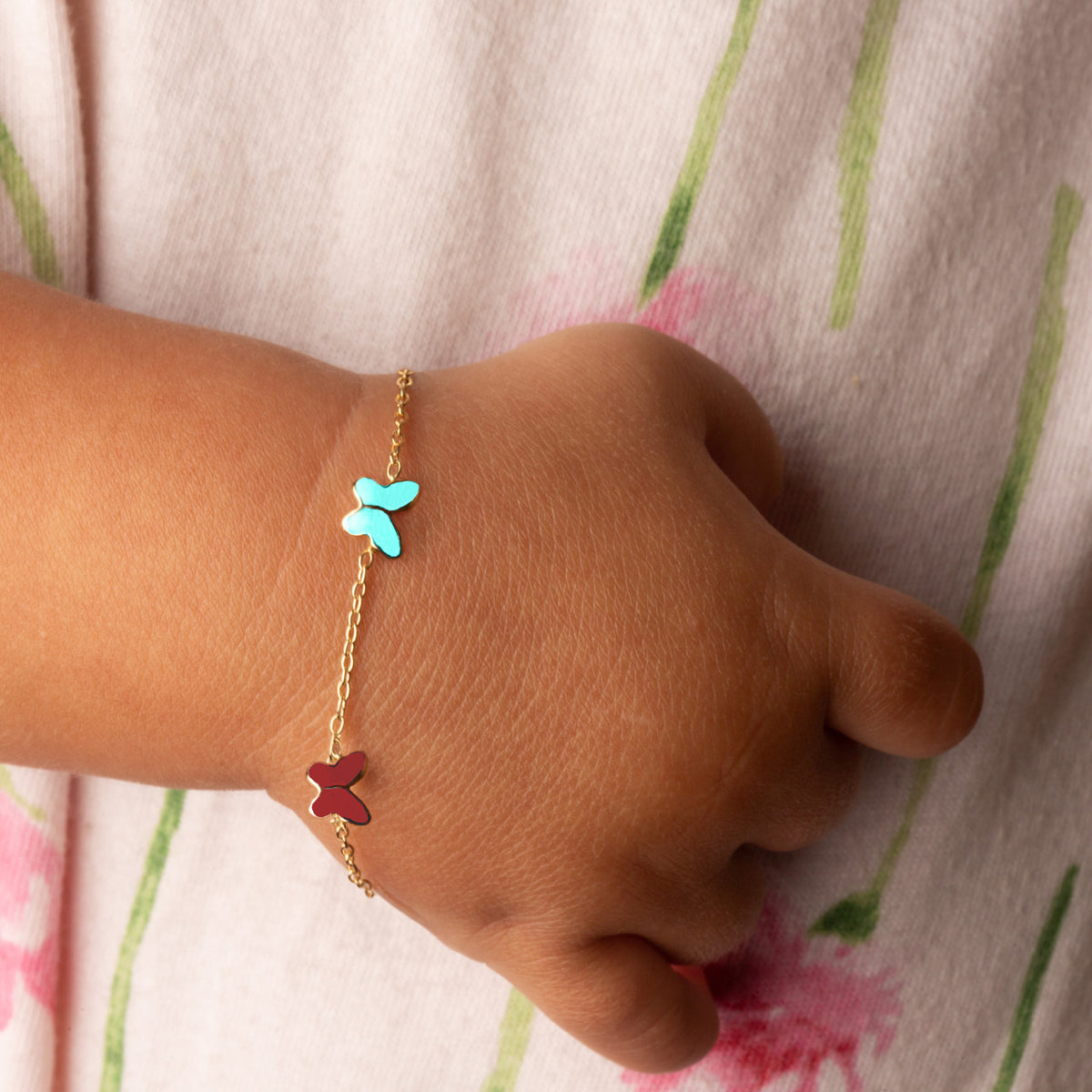 14K Gold Butterfly Bracelet (5.25"), view 3