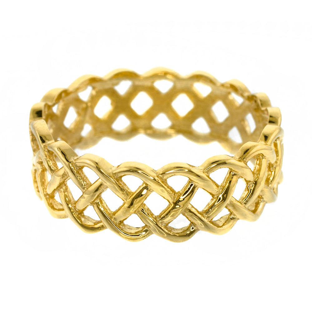 14K Gold Celtic Weave Wedding Band