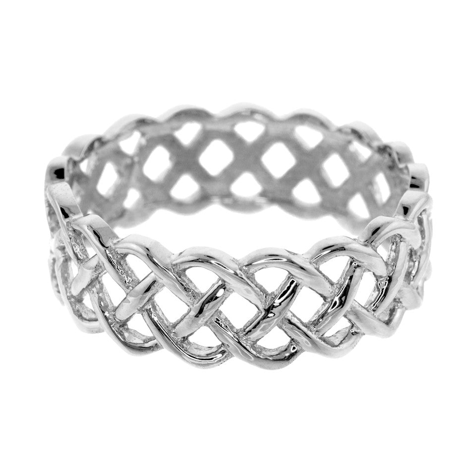 14K Gold Celtic Weave Wedding Band, view 2