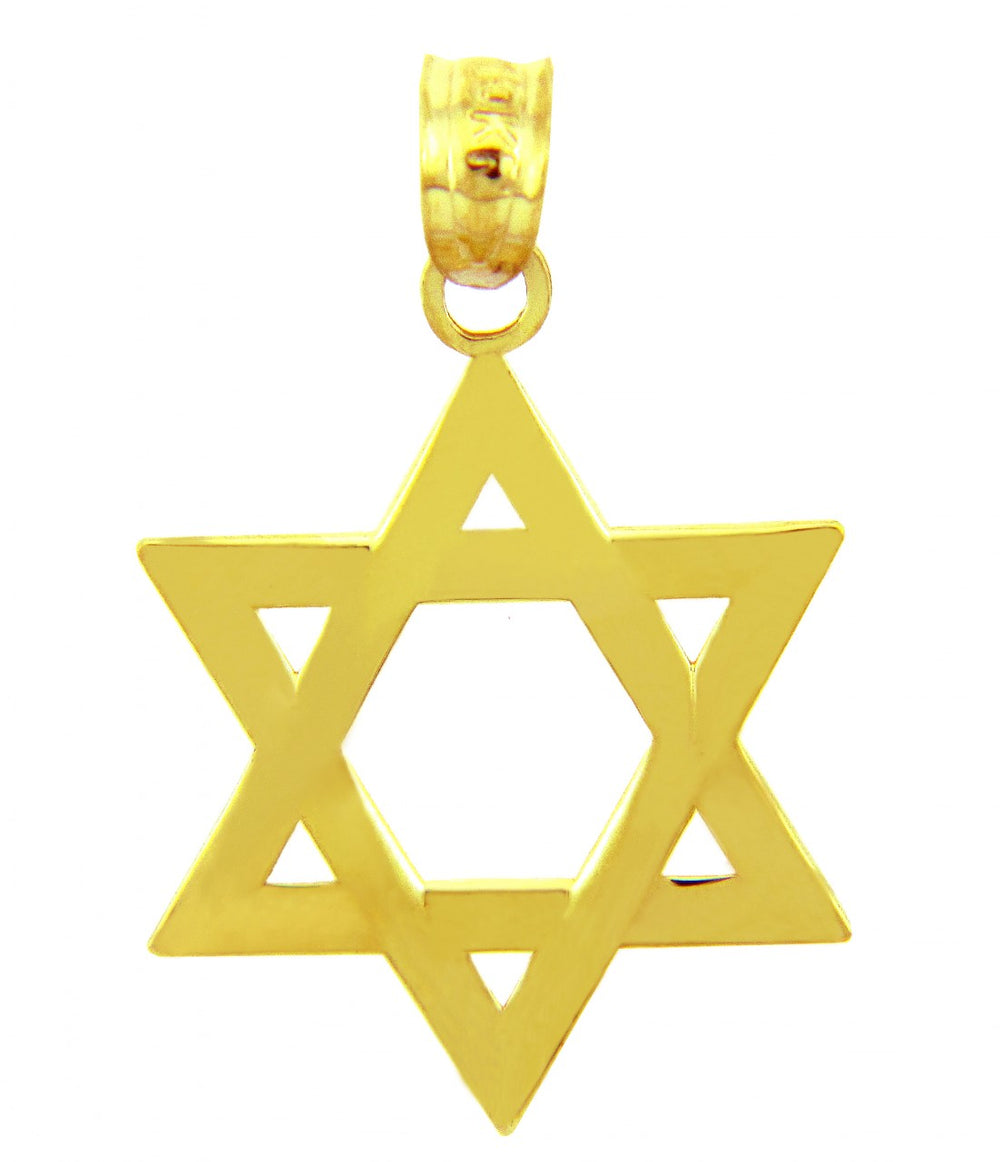 14K Gold Classic Star of David Pendant