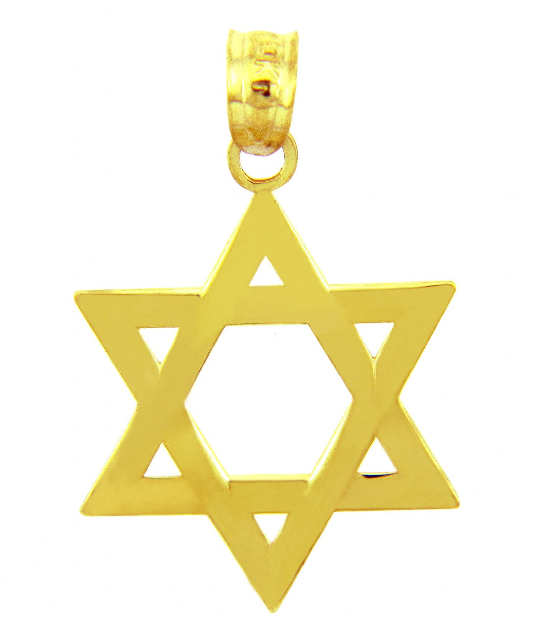 14K Gold Classic Star of David Pendant