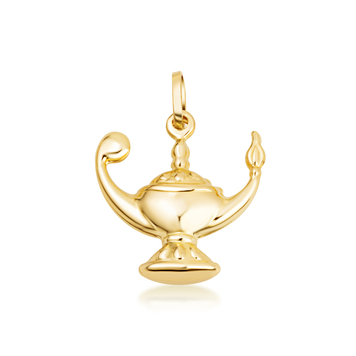 14K Gold Genie Lamp Necklace