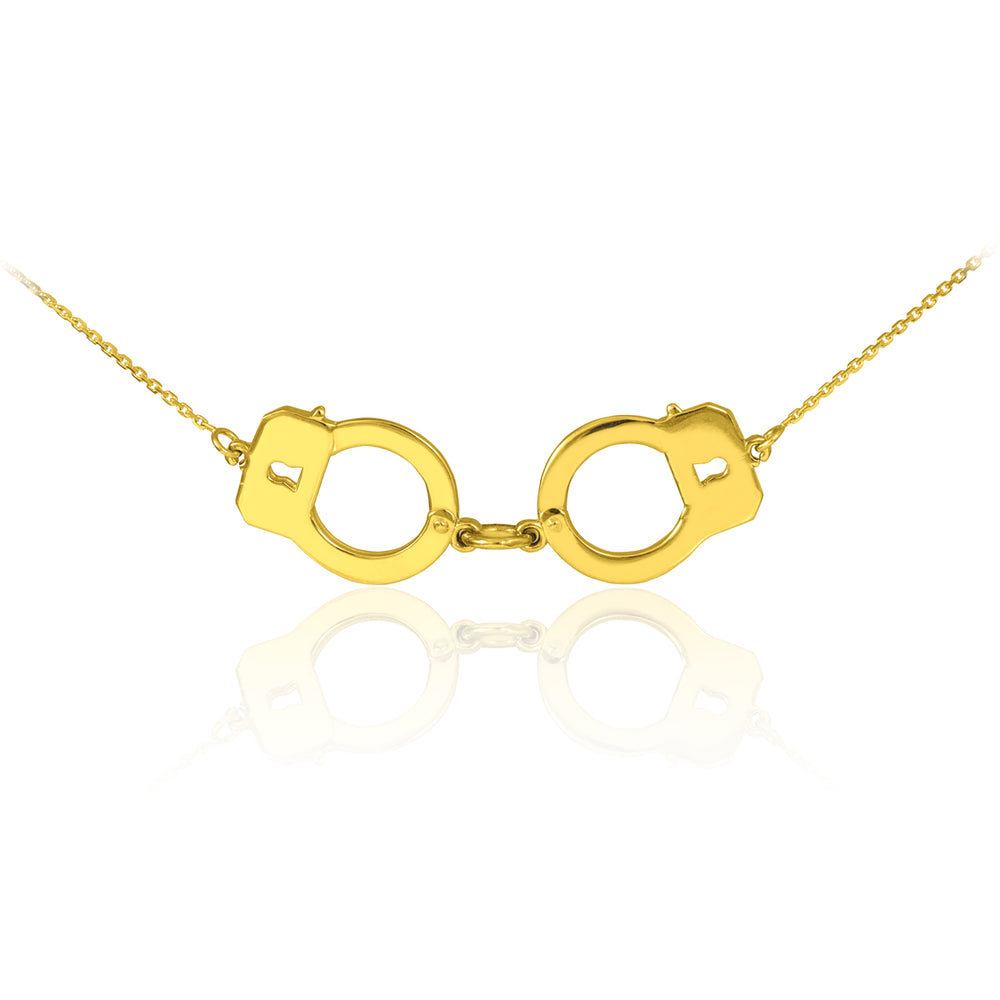 14k Gold Handcuffs Necklace