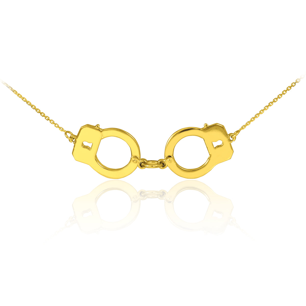 14k Gold Handcuffs Necklace