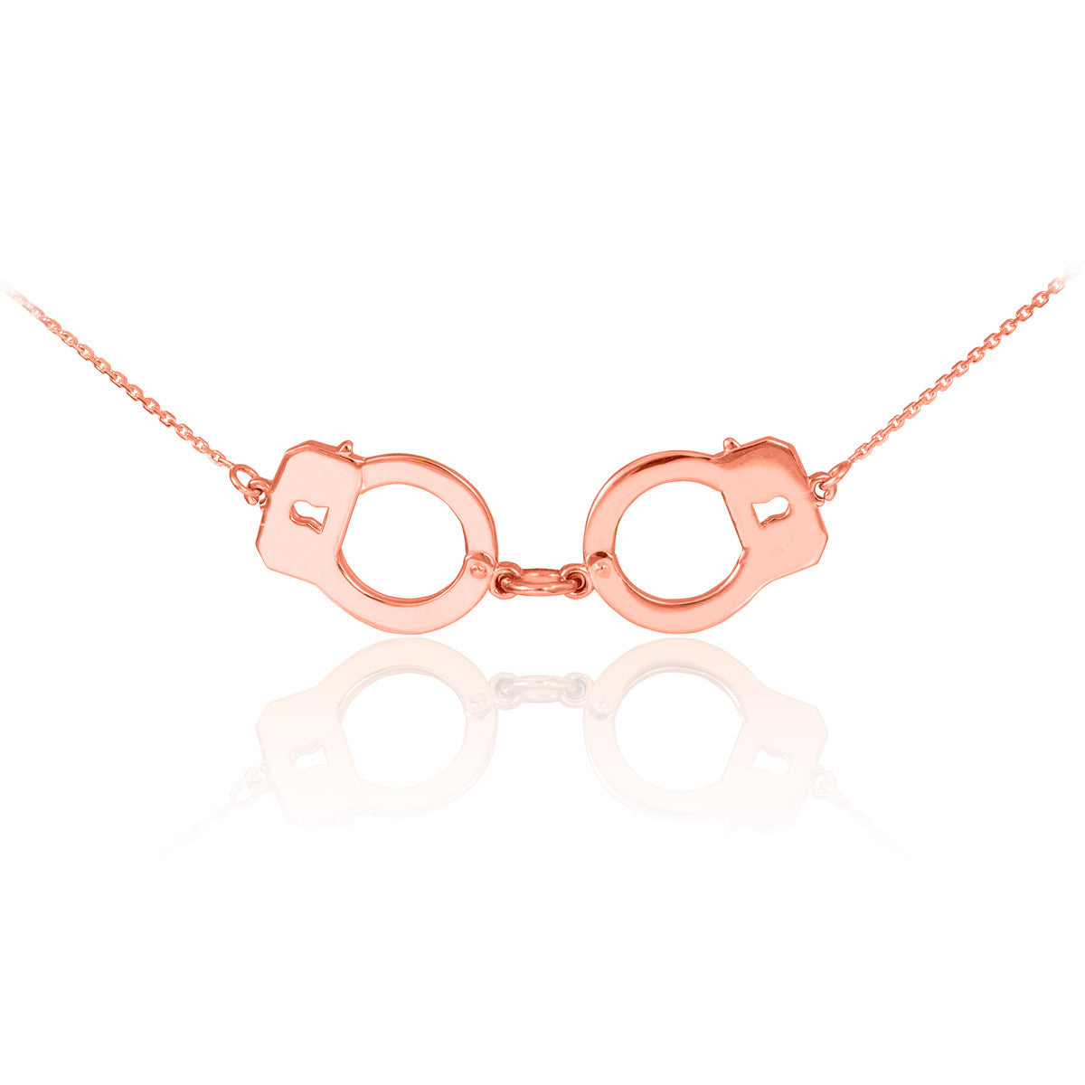 14k Gold Handcuffs Necklace, view 2