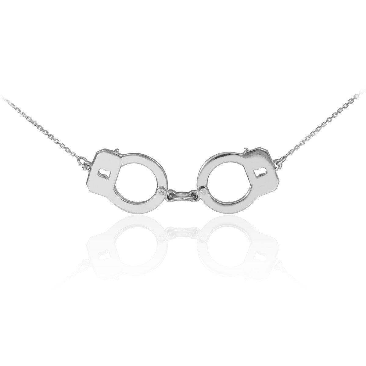 14k Gold Handcuffs Necklace, view 3