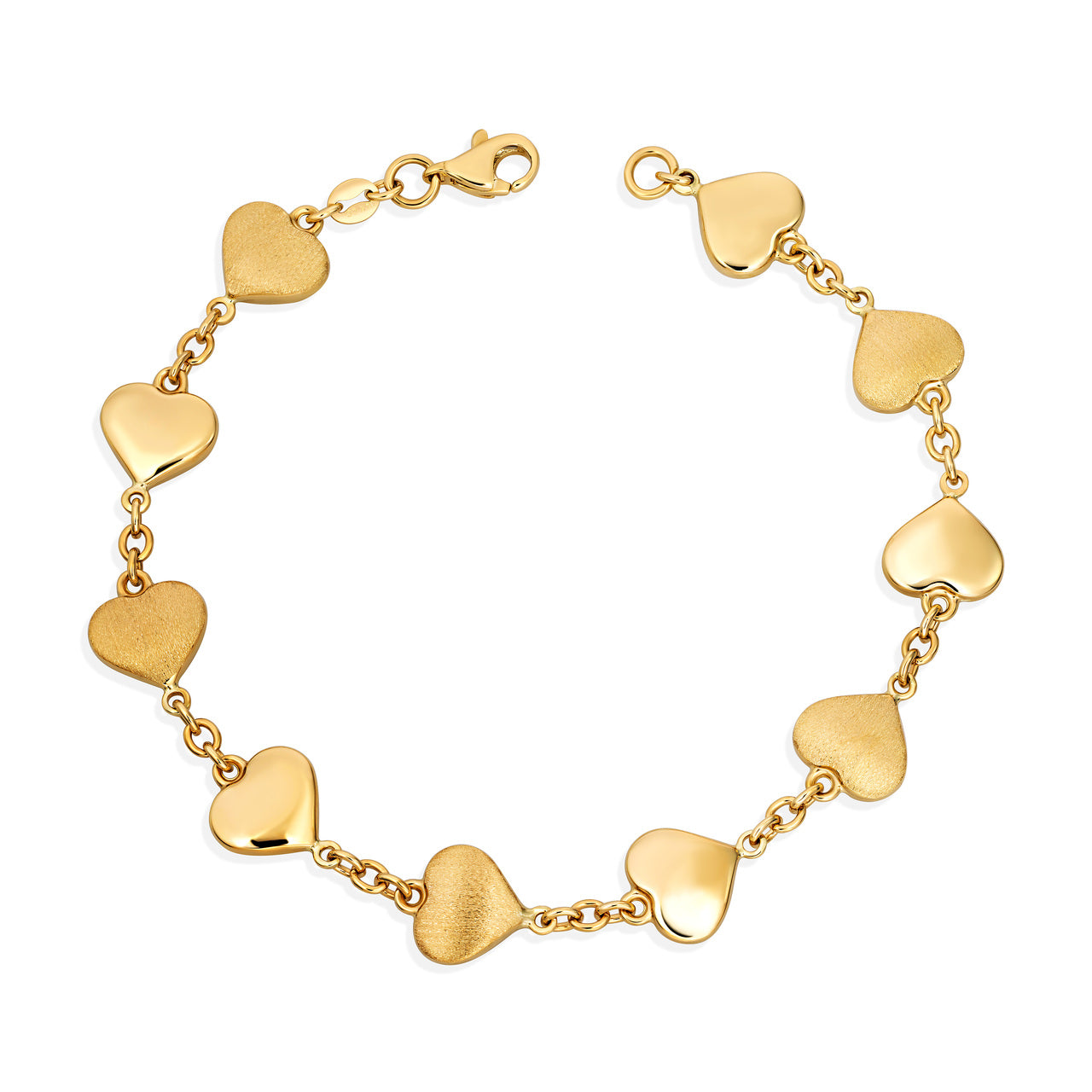 14K Gold Heart Bracelet