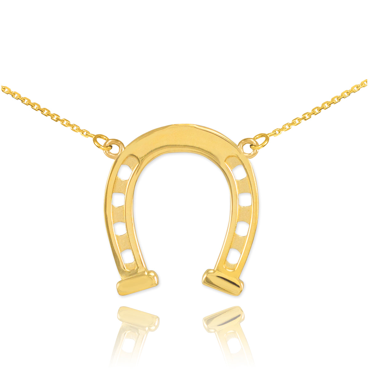 14K Gold Horseshoe Necklace
