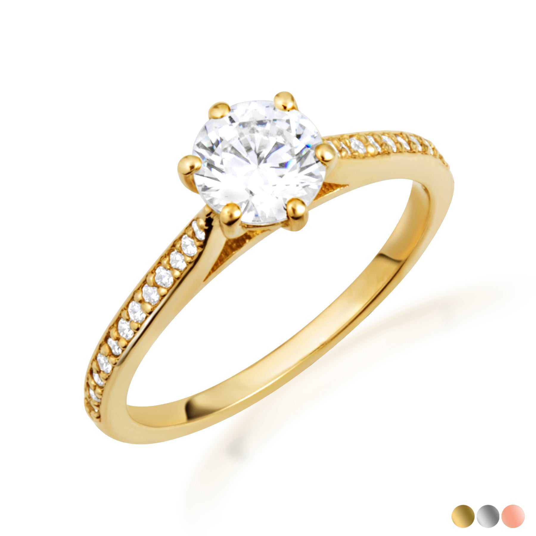 14K Gold Lab-Grown Diamond Channel Set Engagement Ring