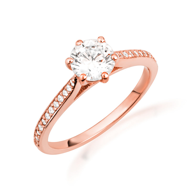 14K Gold Lab-Grown Diamond Channel Set Engagement Ring, view 4