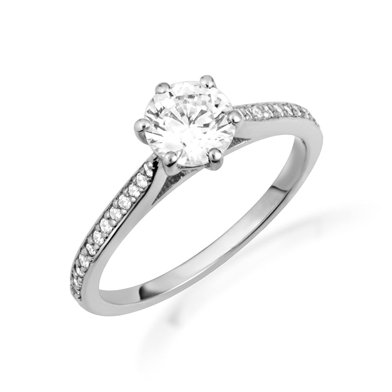 14K Gold Lab-Grown Diamond Channel Set Engagement Ring, view 5