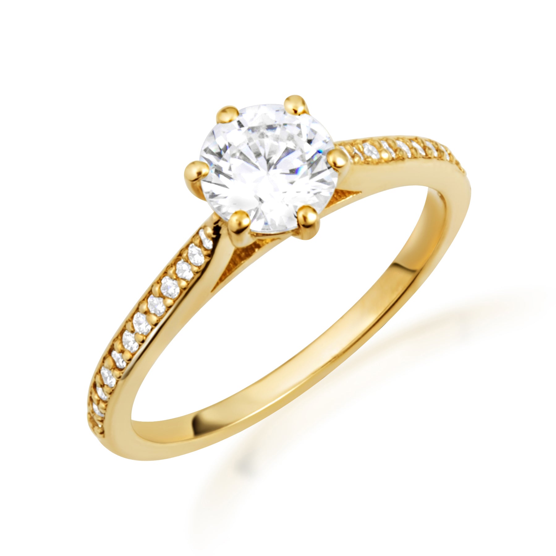 14K Gold Lab-Grown Diamond Channel Set Engagement Ring, view 6