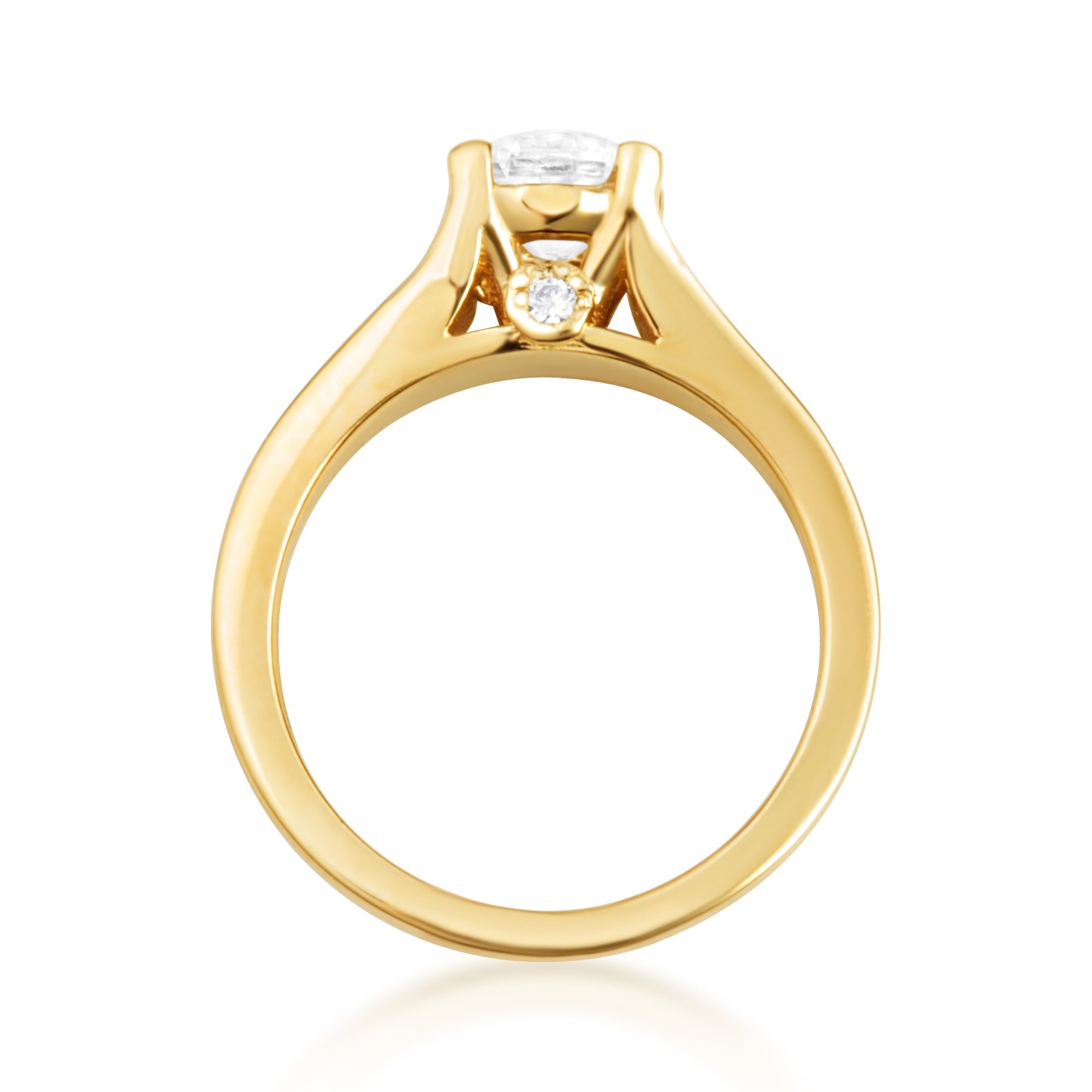 14K Gold Lab-Grown Diamond Engagement Ring, view 4
