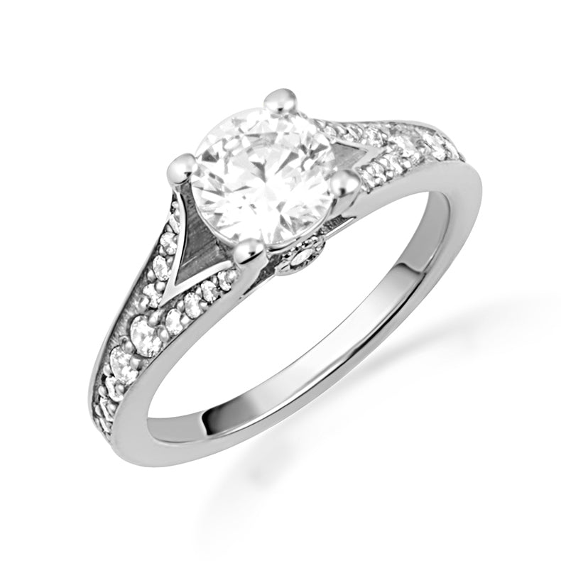 14K Gold Lab-Grown Diamond Engagement Ring, view 5