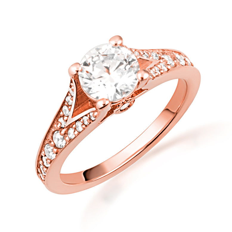 14K Gold Lab-Grown Diamond Engagement Ring, view 6