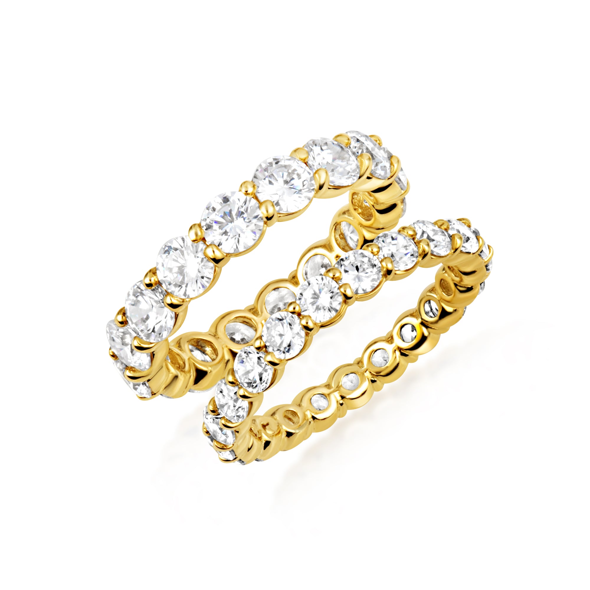 14K Gold Lab-Grown Diamond Pave Set Band Ring, view 6